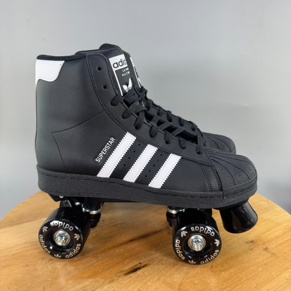 Adidas Originals Superstar 82 Womens Size 8.5 Roller Skates Black White Leather